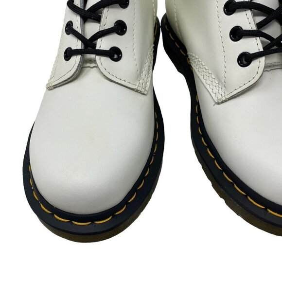 Dr. Martens 1460 SMOOTH LEATHER LACE UP BOOTS White Unisex Sz 6 Mens main image 11
